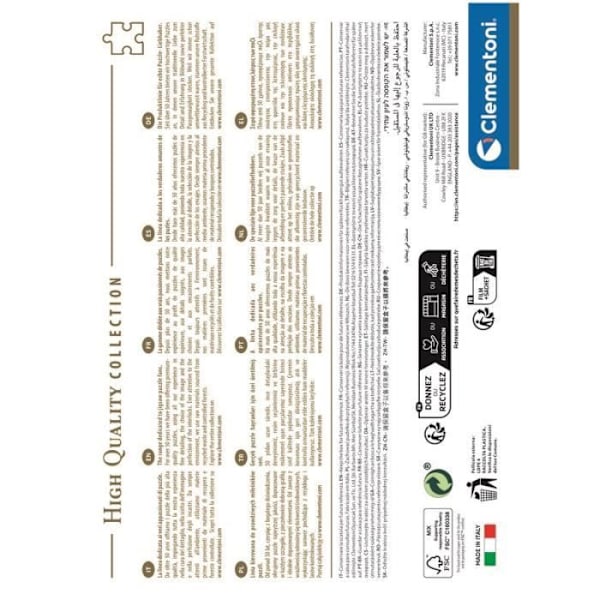 CLEMENTONI - Kompakt 1000 stycken - Söm