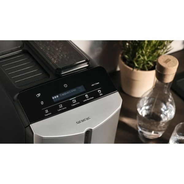 SIEMENS kaffemaskin - EQ300 S300 - 5 drycker, 250g bönbehållare, 1,4L vattentank, Sensorlist med LCD-skärm
