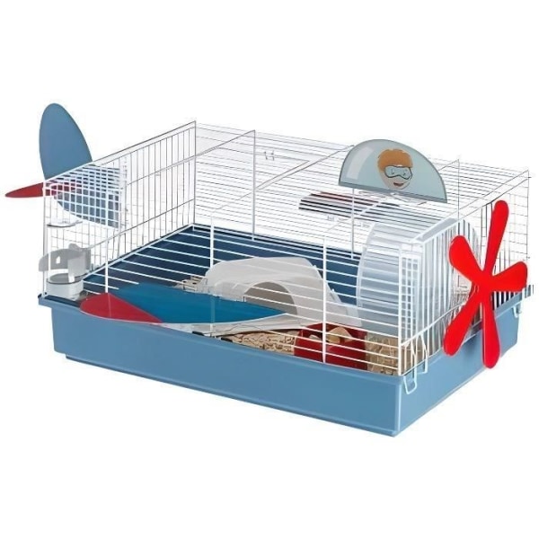 FERPLAST Criceti 9 Lekfull bur för hamstrar - Flygplanstema