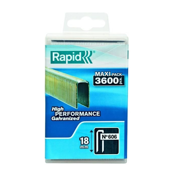 RAPID 3600 klammer nr 606 18mm galvaniserad