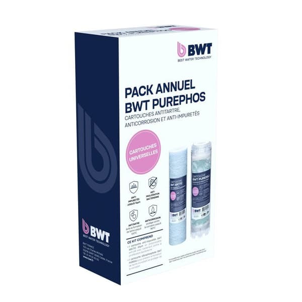 Duplex antikalkstation - BWT - PUREPHOS - 4-i-1 - ARCTIC 20 µm patroner + PURESILI