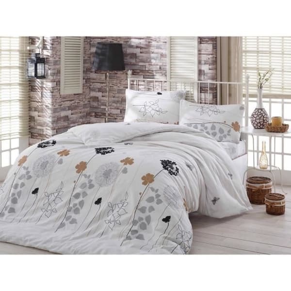 Bäddset - 1 påslakan 220 x 240 cm + 2 örngott 60 x 60 cm - 65% bomull, 35% polyester - Vit