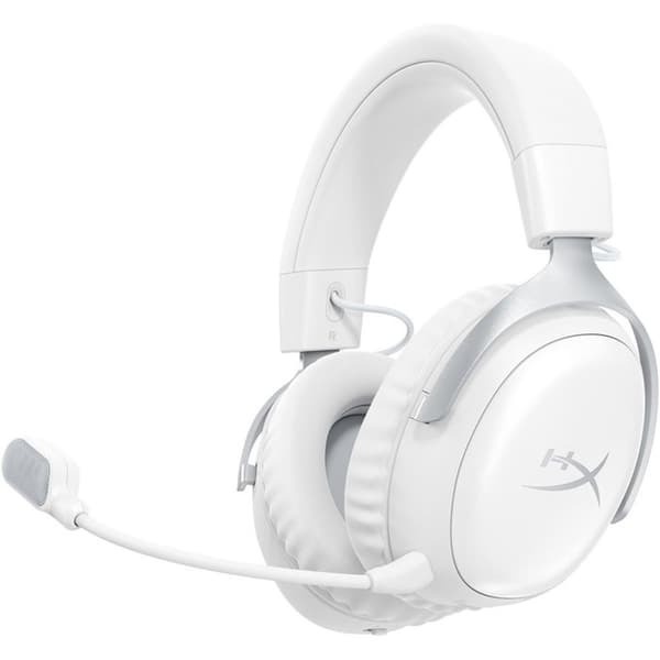 HyperX Cloud III S Wireless Gaming Headset i vitt med DTS Headphone:X, 2,4 GHz och avtagbar mikrofon Vit one size