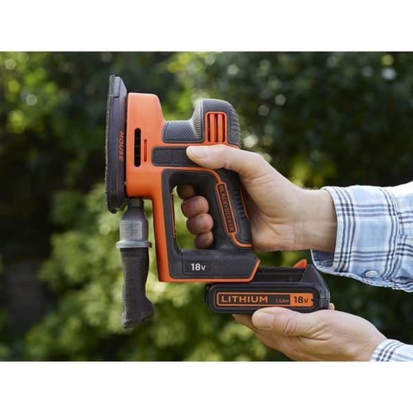 Sladdlös detaljslip - BLACK & DECKER - BDCDS18 18V - Musdesign - Dammpåse