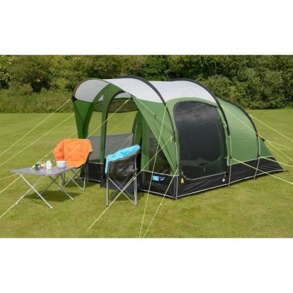 Uppblåsbart campingtält - 3 platser - KAMPA - Brean 3 AIR - Grönt och svart