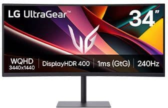 Böjd spelskärm - LG - 34" - 240Hz - VA-panel - 1ms - 34G630A-B