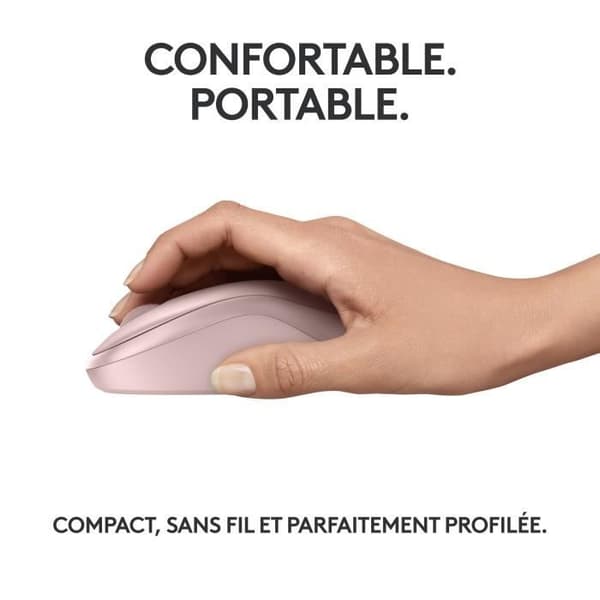 Logitech M240 Mus Bluetooth, trådlös, kompakt, bärbar, flytande övervakning - rosa