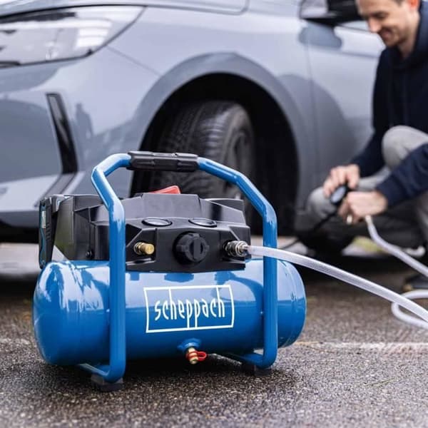 Sladdlös kompressor med 2Ah startkit + 2Ah batteri C-ACT160/6-X - Set 2,5 - SCHEPPACH