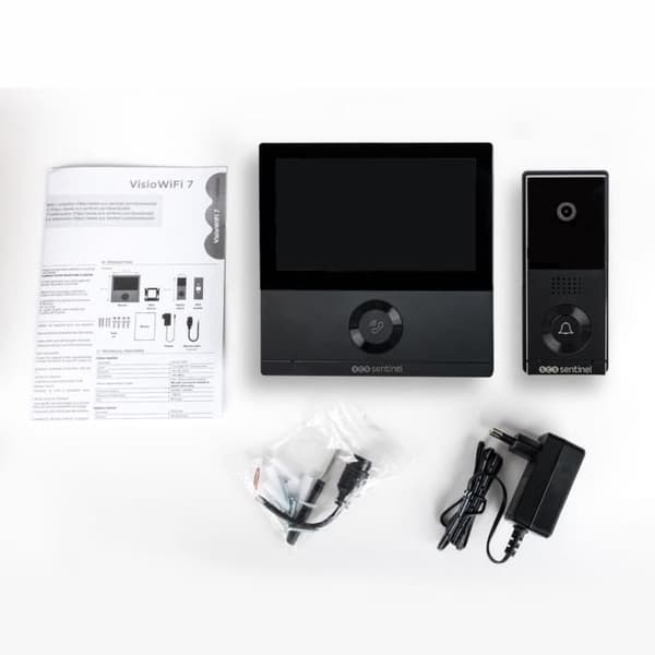 Kabelansluten videointercom - SCS SENTINEL - VisioWifi - Night vision - Svart