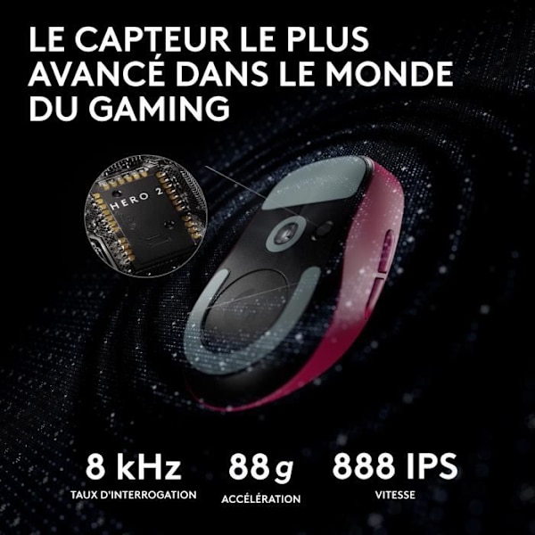 Gamingmus - Trådlös - Logitech G - Pro X Superlight 2 Lightspeed - Svart