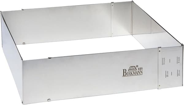 Justerbar bakram - BIRKMANN - EASY BAKING - Stål - 22 x 25 till 43 x 48 cm, H 7 cm