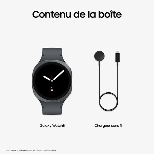 Samsung Galaxy Watch8 40mm grafitfärgad Bluetooth smartklocka