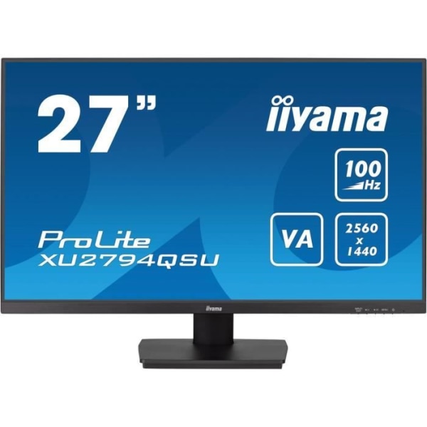 PC-skärm - IIYAMA - XUB2794QSU-B6 - 27 VA WQHD 2560 x 1440 - 1ms - 100Hz - HDMI DP - Höjdjusterbar fot