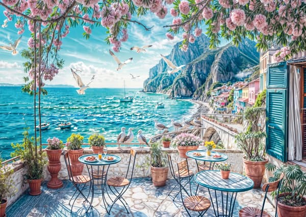 Pussel - SCHMIDT SPIELE - Strandterrass - 1000 bitar - Från 12 år