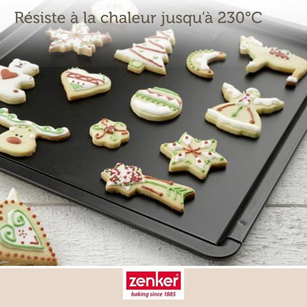Set med 2 expanderbara bakplåtar - ZENKER - Svart metallic - 37 till 52 x 33 cm