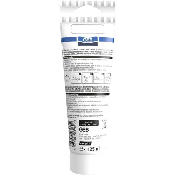 Fogmassa - GEB - Lämplig för dricksvatten - 125 ml tub