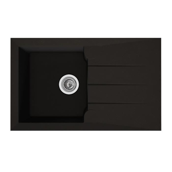 Diskbänk - BMC-harts - Svart - Inbyggd - STRADOUR - Alineo 1C - 81 x 50 cm