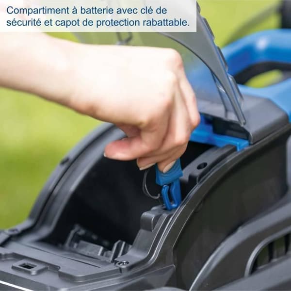 Sladdlös gräsklippare BC-MP320-X + batteriset 1x4Ah 1x2.4Ah - SCHEPPACH