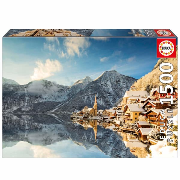 Pussel - EDUCA - Hallstatt Vinter - 1500 bitar - Landskap - 85 x 60 cm - Vuxen