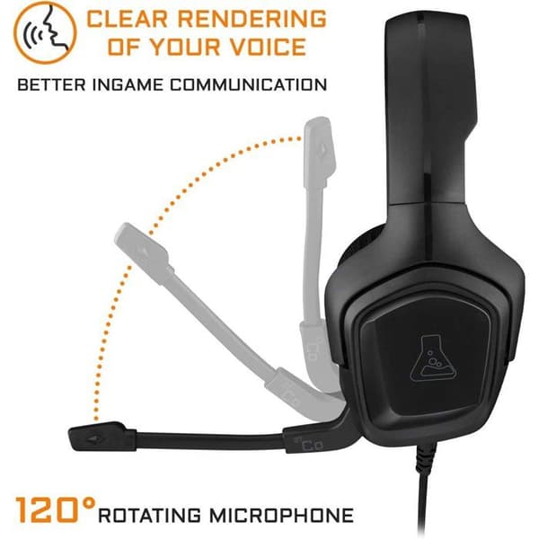 THE G-LAB Korp Cobalt Gaming Headset Kompatibel med PC, PS4, XboxOne - Svart