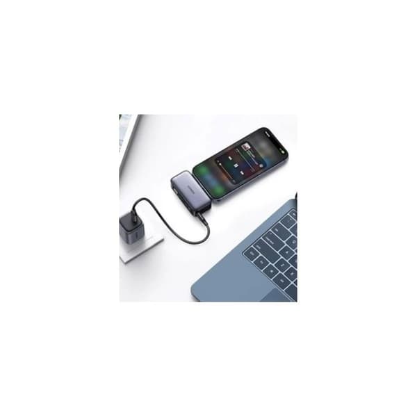 UGREEN Powerbank - 5 000 mAh - USB-C-kontakt - Med stativ - Svart