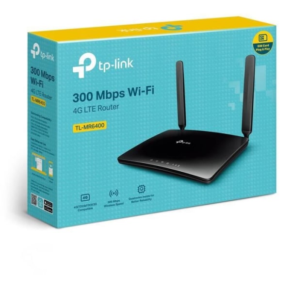 TP-Link 4G LTE Wi-Fi N 300 Mbps router - perfekt för att byta ut en ADSL-anslutning med mycket låg hastighet (TL-MR6400)
