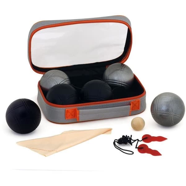 Dubbelt bouleset - K-RO - 3 mattsvarta bollar 3 mattstålbollar - 720 g