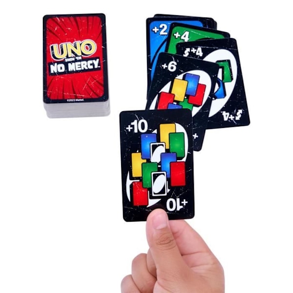 Mattel Games - UNO No Mercy - Kortspel för hela familjen, barn och vuxna HWV18