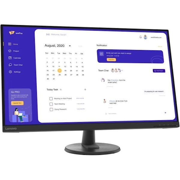 PC-skärm - LENOVO - D32u-40 - 31,5'' 4K UHD - VA-panel - 4 ms - 60Hz - HDMI / DP