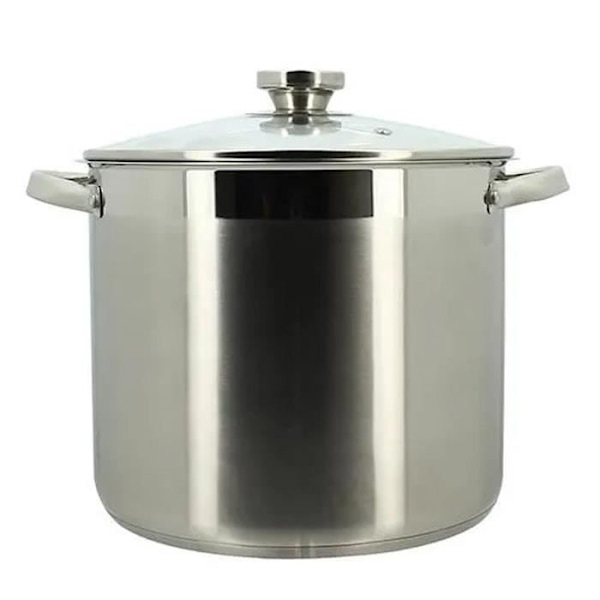 Gryta med lock - MENASTYL - 4615455 - Rostfritt stål - 9 liter - Alla spishällar inklusive induktion