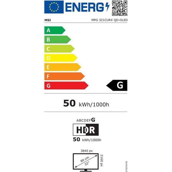 Böjd spelskärm - MSI - 31,5" - UHD - 240Hz - QD-OLED-panel - 0,03ms - Höjdjusterbar - MPG 321CURX QD-OLED