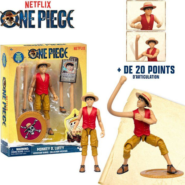 Ledad figur - ONE PIECE - Luffy - 15 cm - Från 4 år
