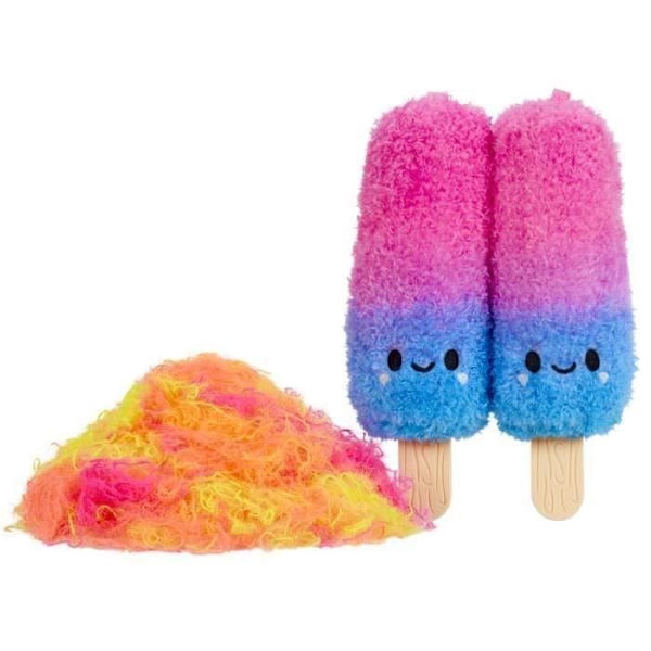 Fluffies Stuffiez - ASMR-plysch att anpassa - Vattenis - Fyllning för att ta bort och upptäcka en annan karaktär - 4 år och uppåt