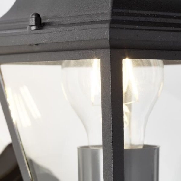 Brilliant Rising Exterior Wall Lamp Nissie Black E27 1x60w