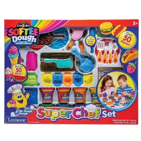 LEXIBOOK - Super Chef mjuk och formbar modelleringslera-kit
