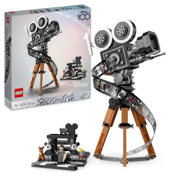 LEGO Disney 43230 The Walt Disney Tribute Camera, modell för vuxna, med Musse Pigg och Minnie