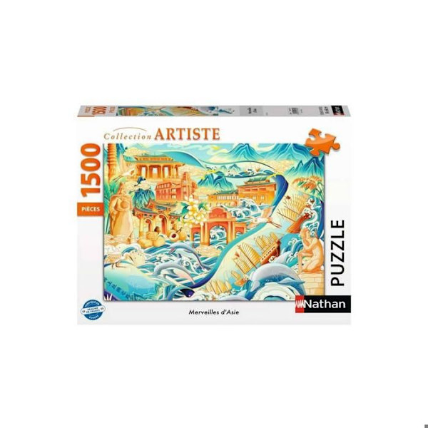 Nathan Editions - 016182 - 1500 bitars pussel - Asiens underverk