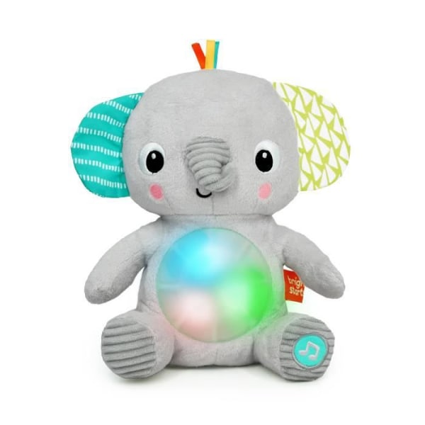 Bright startar leksak elefant plysch kram-a-bye baby, söner och lumieres