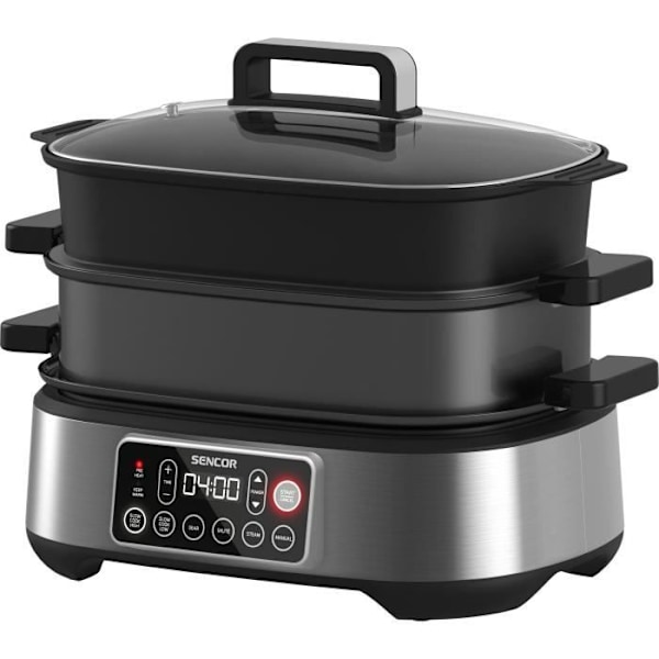 Slow cooker och multifunktionsgrill - SENCOR - SPR 6300BK - 6 L - Svart