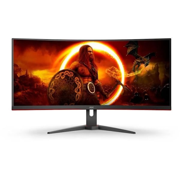Böjd PC-skärm AOC CU34G2XE 34 WQHD VA-panel 144Hz 1ms 1 HDMI 1DP Adaptive Sync Svart