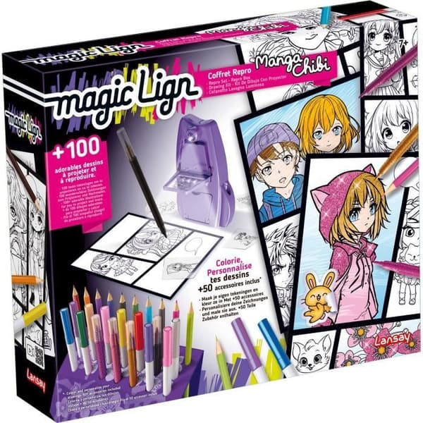 Magic Lign - LANSAY - Repro Manga Chibi box set - 100 illustrationer - från 7 år och uppåt