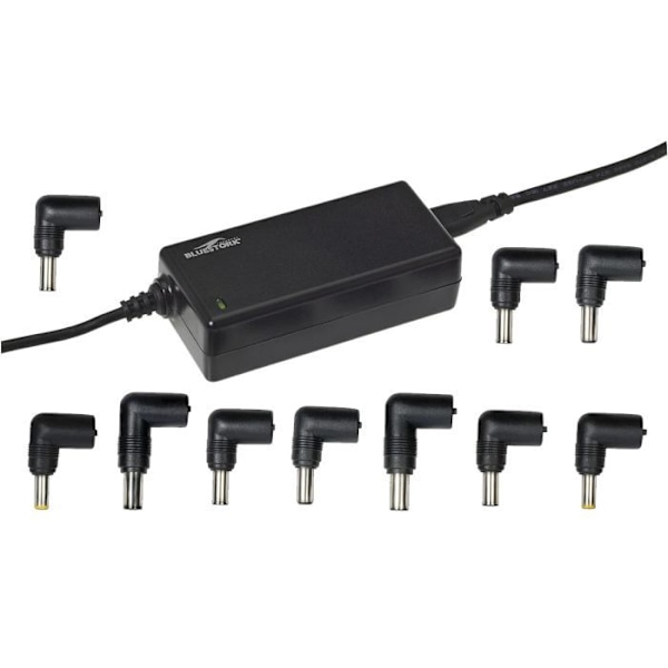 BLUESTORK Universal PC-laddare - 65W - 10 tips Svart