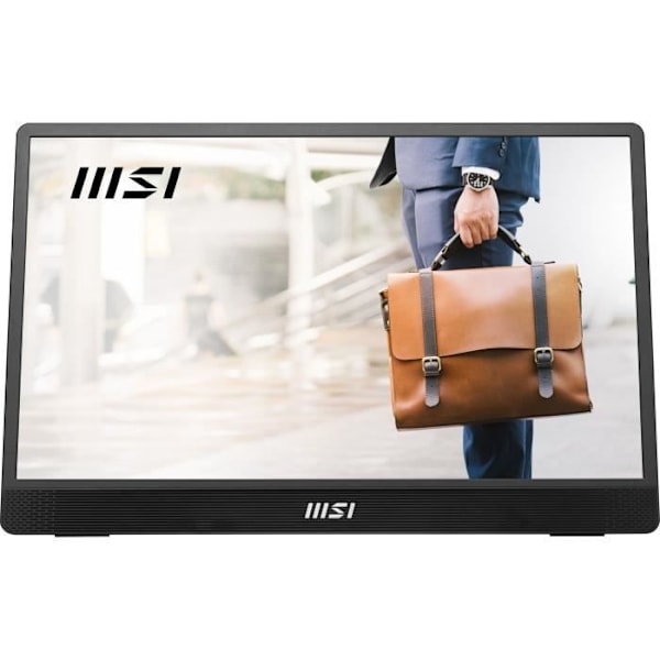 PC Gamer-skärm - MSI - MP161 E2 - 15.6 - IPS-panel - FHD - 1 ms - 60 Hz - USB-C x2 + Mini HDMI - Stativfäste