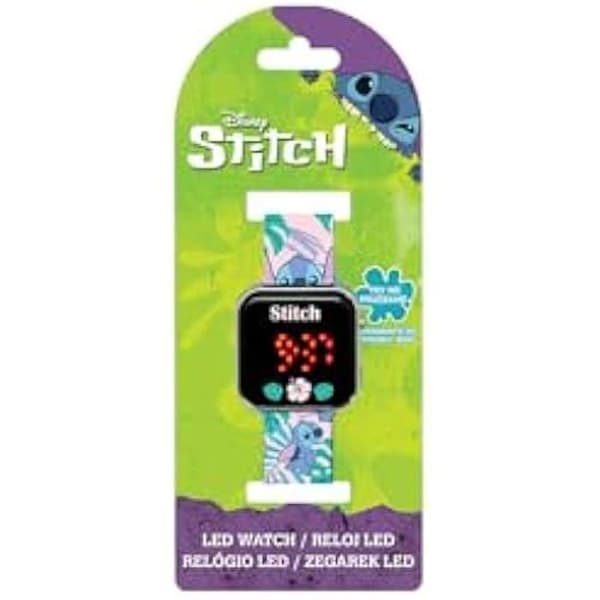 Stitch LED-klocka - BARNKVALITET - LAS4091