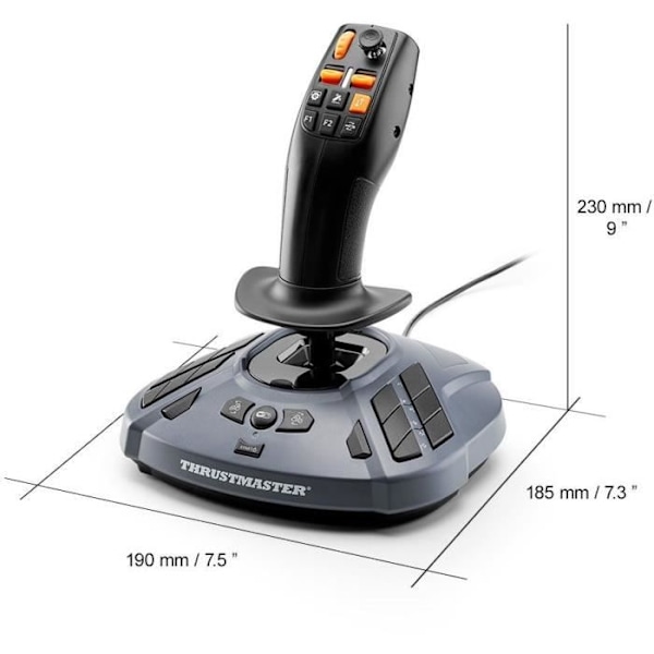 Joystick för simulator - THRUSMASTER - SimTask FarmStick Joystick - Svart - Jordbruk och tung utrustning