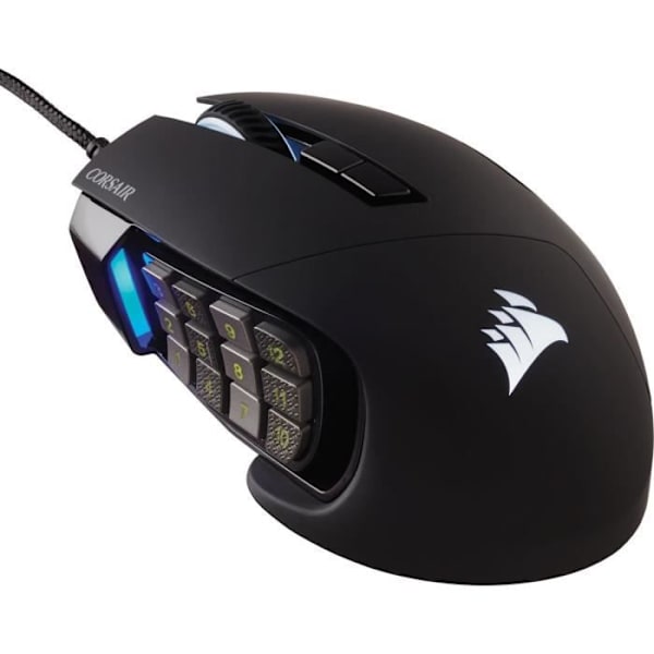 CORSAIR SCIMITAR RGB ELITE Gaming Mouse - 18.000 DPI - Svart (CH-9304211-EU) Svart