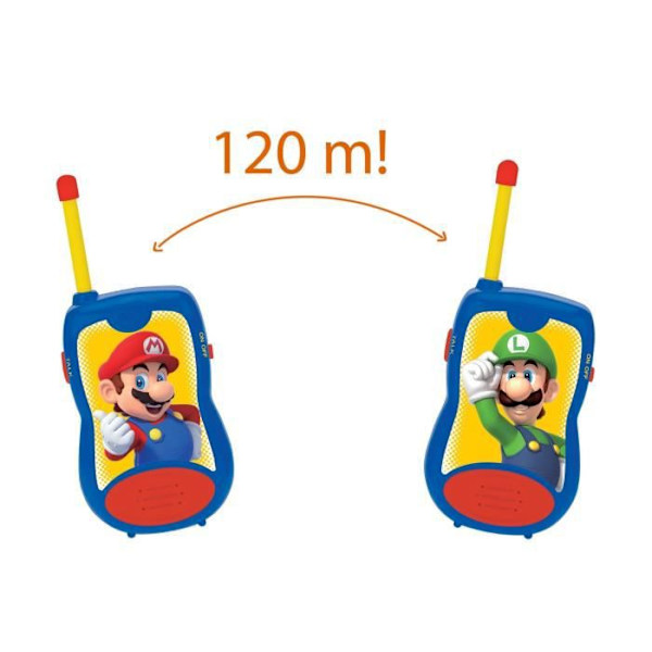 SUPER MARIO Barns walkie-talkie 120 meters räckvidd - LEXIBOOK