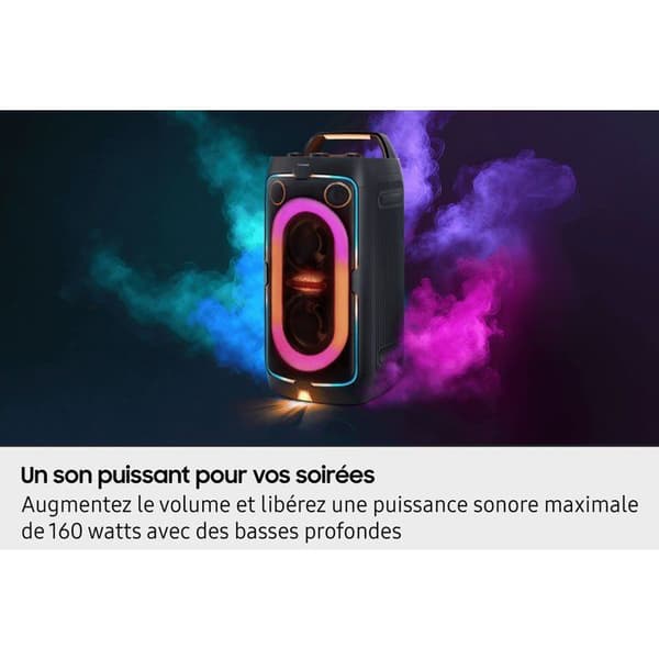 Högtalare - SAMSUNG - MX ST40F/XE - 160 W - Ljuseffekter - Bluetooth - 16 timmars batteritid - Svart