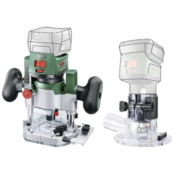 Bosch AdvancedTrimRouter 18V-8 trimmer med Router Plunge-bas, utan batteri
