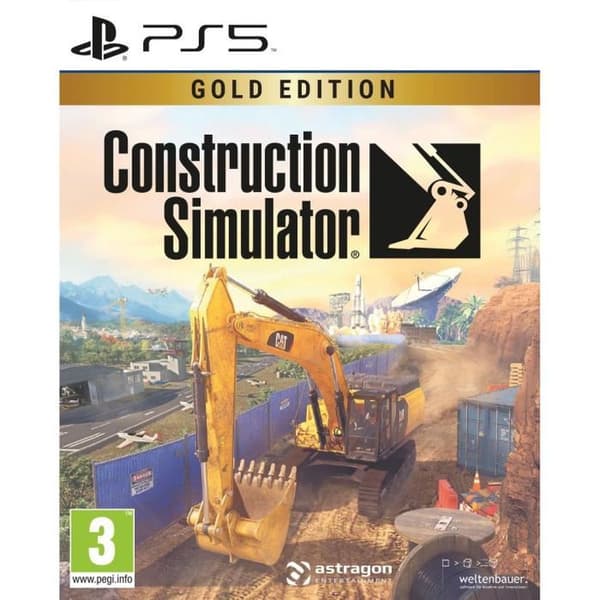 Construction Simulator Gold Edition PS5 – Kramer Pack, JCB Pack, Year 1 Season Pass & expansions 400 × 270 × 50 mm
